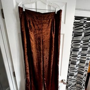 Bronze metallic trousers